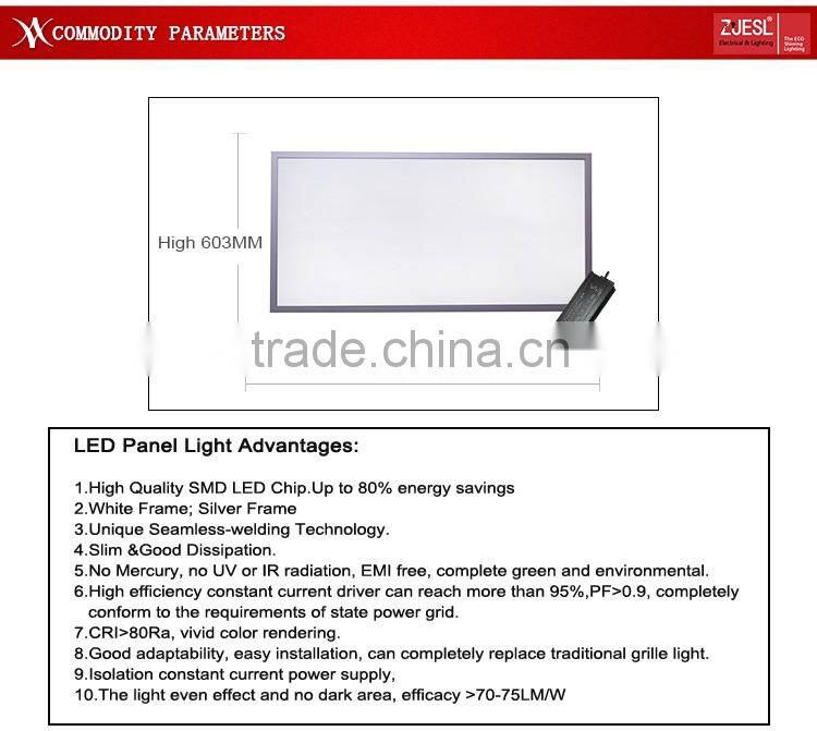 UL 75w 2*4ft Led Ceiling Panel Light for Universities