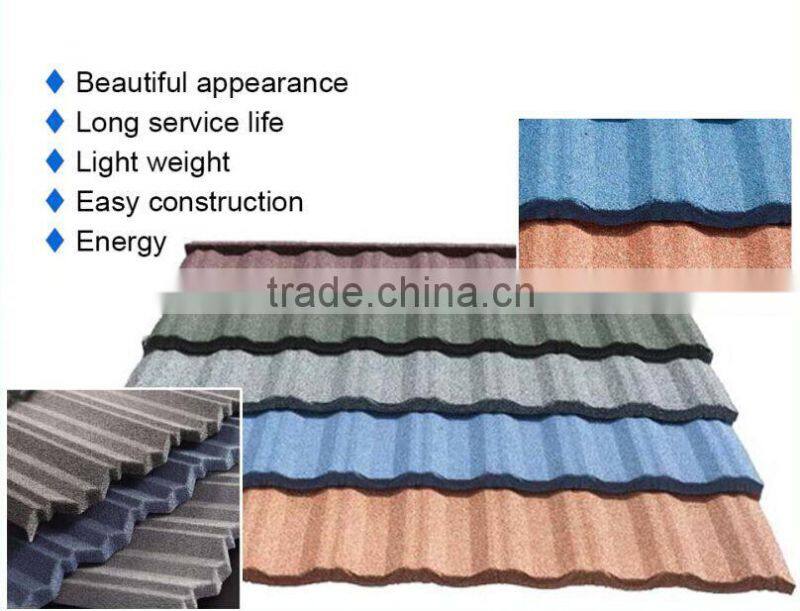 2015 Hot product corrugated aluminum roofing shingles ,stone coated metal roof tile