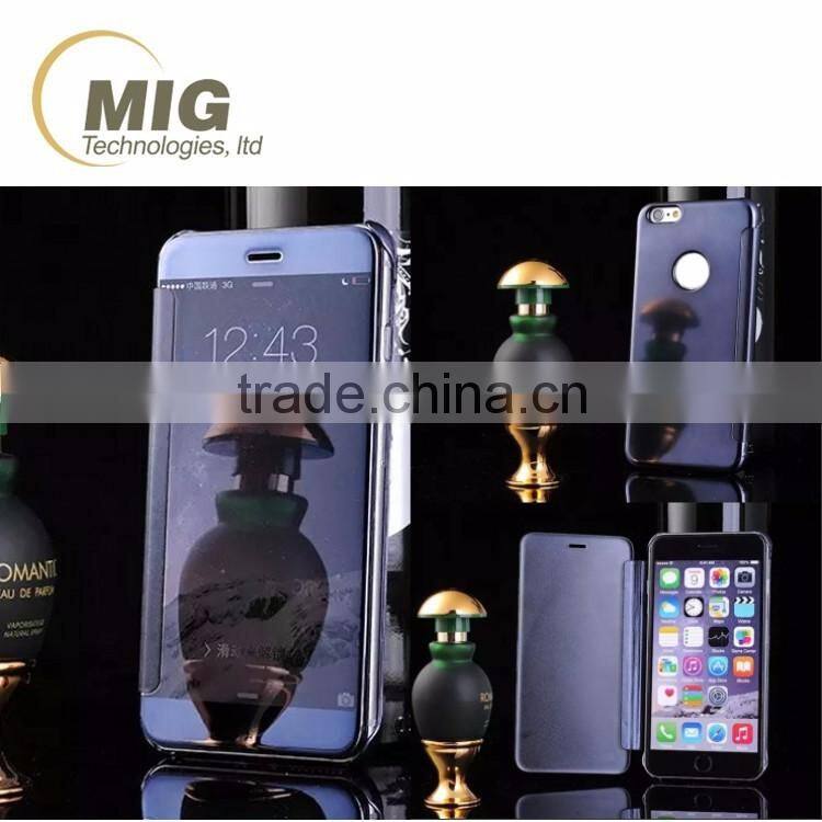 3D Mirror Smart View Clear Flip Phone Case Cover For Apple iPhone 5 5S 6 6S Plus case