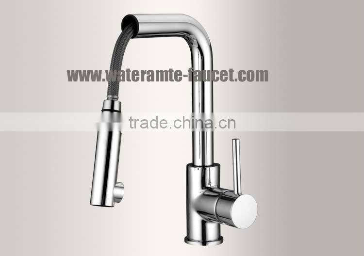 single lever pull out spray kitchen faucet