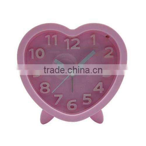Candy color heart Shape Index Alarm Clock