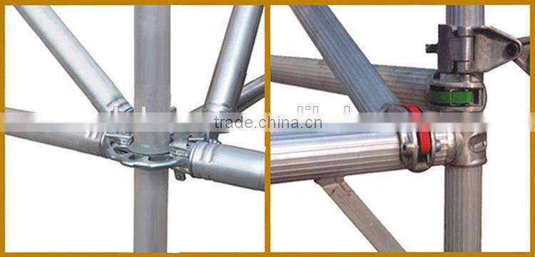 Mobile aluminium scaffold for high-rise buildings