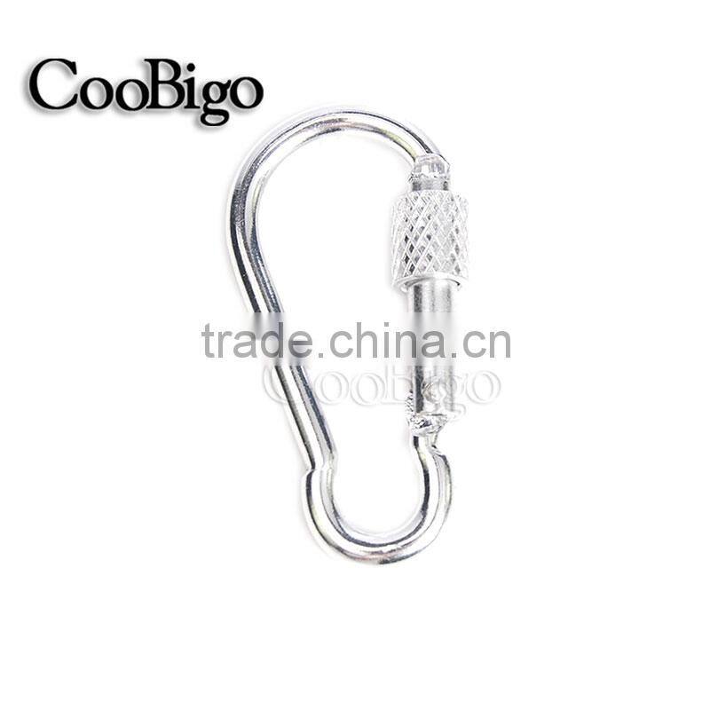 Multicolor Aluminum Spring Locking Carabiner Snap Hook Keychain Hiking Camping #FLQ188-8C(Mix-s)