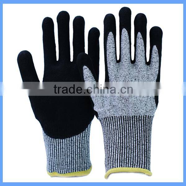 China High Quality Cow Leather Aramid Fiber Heat Resistant Work Gloves With Cut Resistance