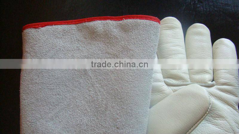 High temperature resistant cowhide glove carbon fiber anti-static gloves