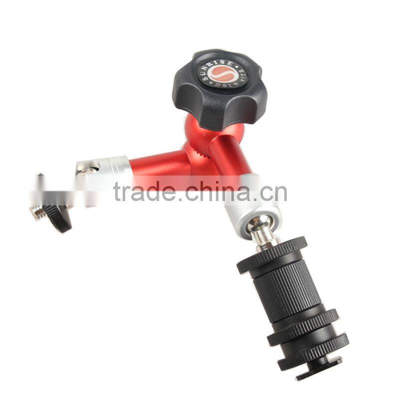 7 inch Articulating Magic Arm 1/4" Hot shoe Connector for Camera LED Light LCD Monitor