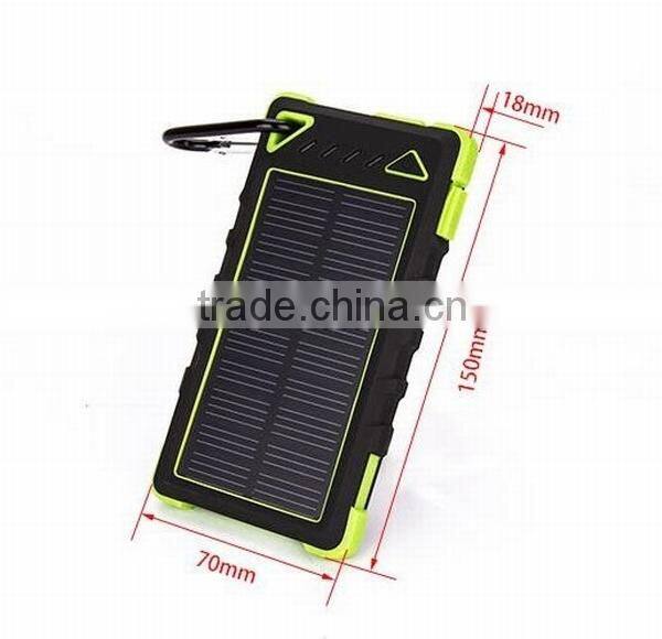 Factory price newest 8000mah, solar power bank, waterproof, cheapest