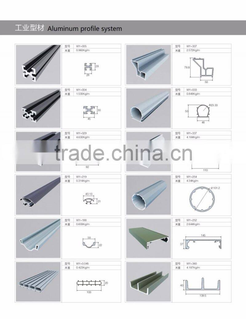 Most competitive price aluminum sections for windows
