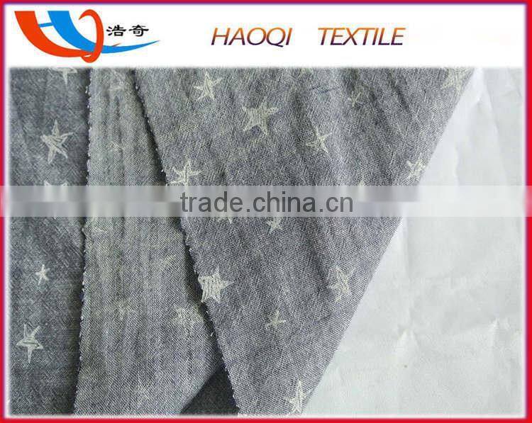 Lastest dress designs double face cotton wolf print fabric