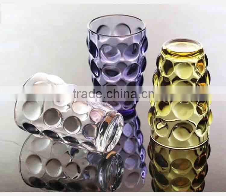 lead-free hand made round color change drinking glass