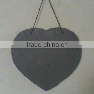 2012 hot sale Beautiful heart shape slate art and crafts art stone