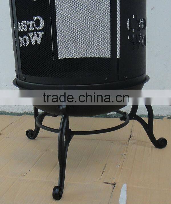 Heat resistant bottle shaped fire pit
