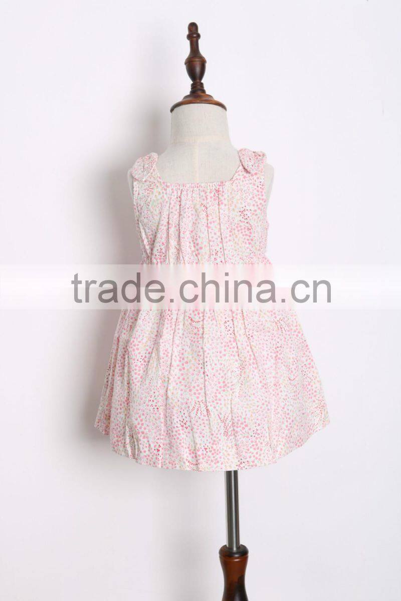 Hot sale kids dress with factory independent design vest girls dresses