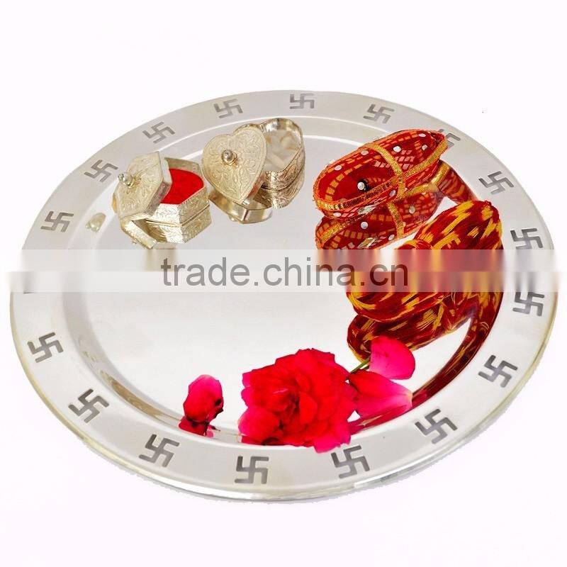 silver puja thali wedding gifts