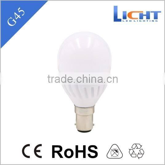 2016 new price ceramic led bulb G45 B15 7W 560lm led lights