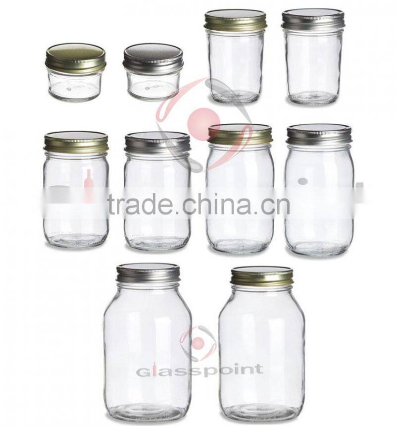 Eco Mason jars 4oz w/Silver Lid