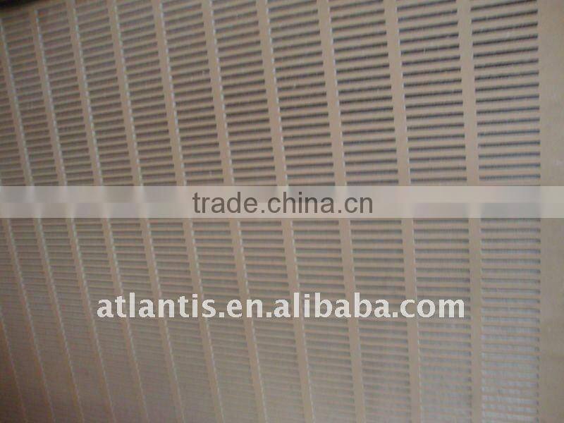 Rectangle hole perforated wooden PVC Facing Gypsum Ceiling