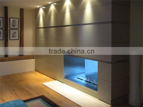 round indoor fireplace