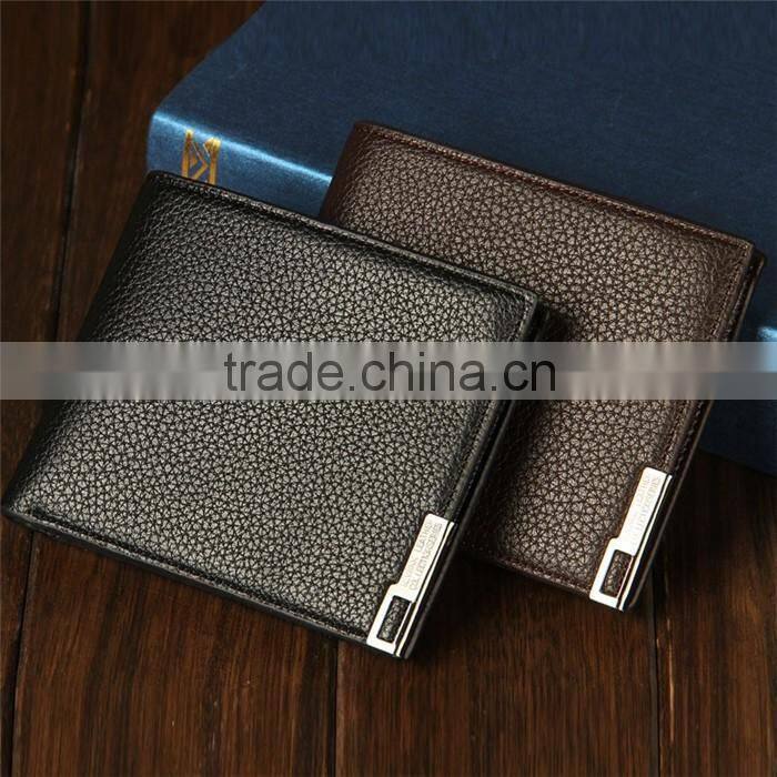Wholesale short style PU leather coin and cash wallet for men pocket purse