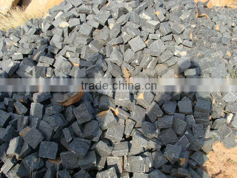 Chinese black G684 granite cobble stone