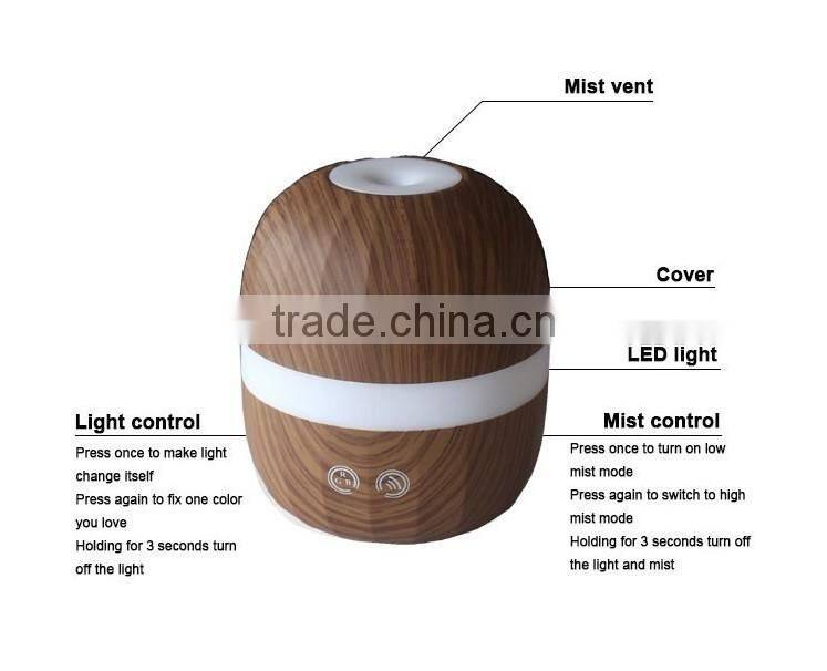 Home Appliances Humidifier Wood Grain Colorful Night Light Aroma Diffuser Machine