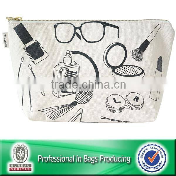 fashion color cosmetic bag in canvas material