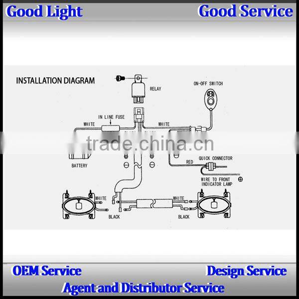 Cars accessories remote control optional LED Work Light Bar wire harness for offroad 4wd trucks