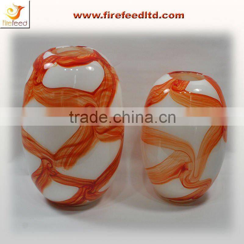 30cm net patterned glass flower vase