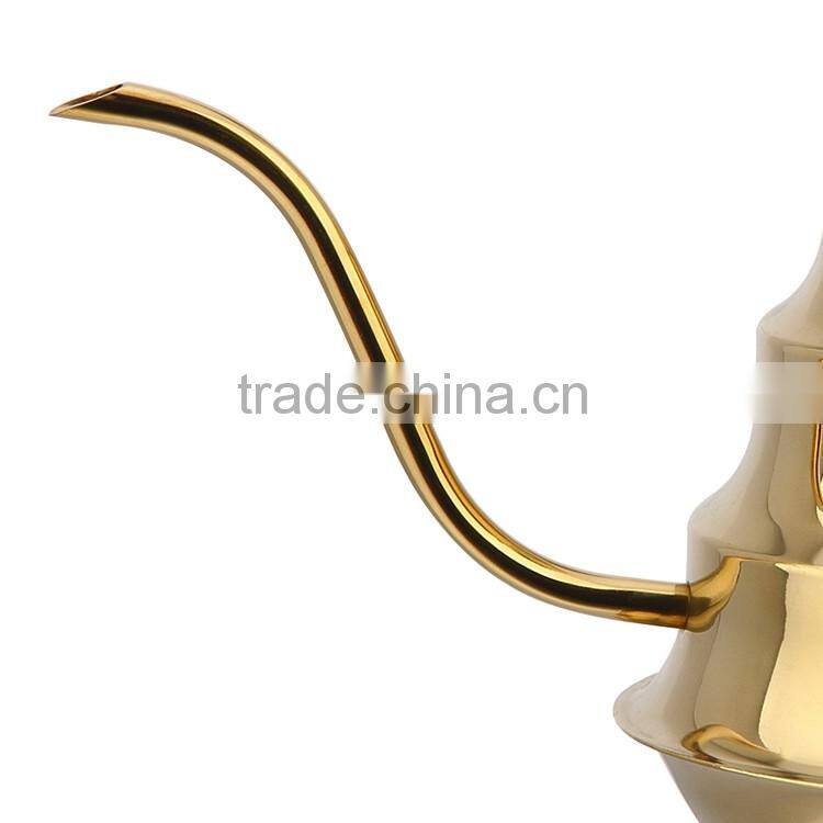 colourful stainless steel long spout coffee pot & tea pot
