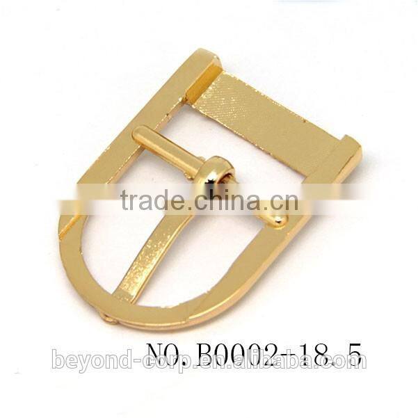 Fancy acid gold plated triple bar window buckle for handbag leather belt