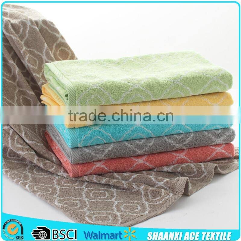 100% cotton bright colored bath towel yarn-dyed two color woven bath towel