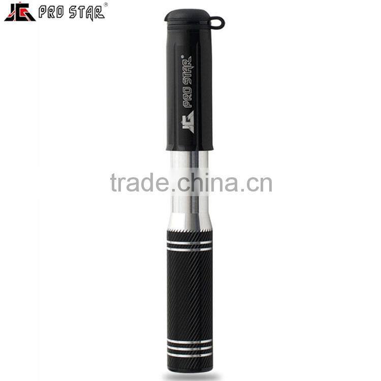 Black aluminum bicycle sport pump