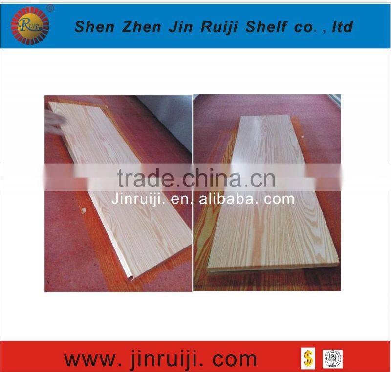 Rack Supermarket type wood display shelf and storage