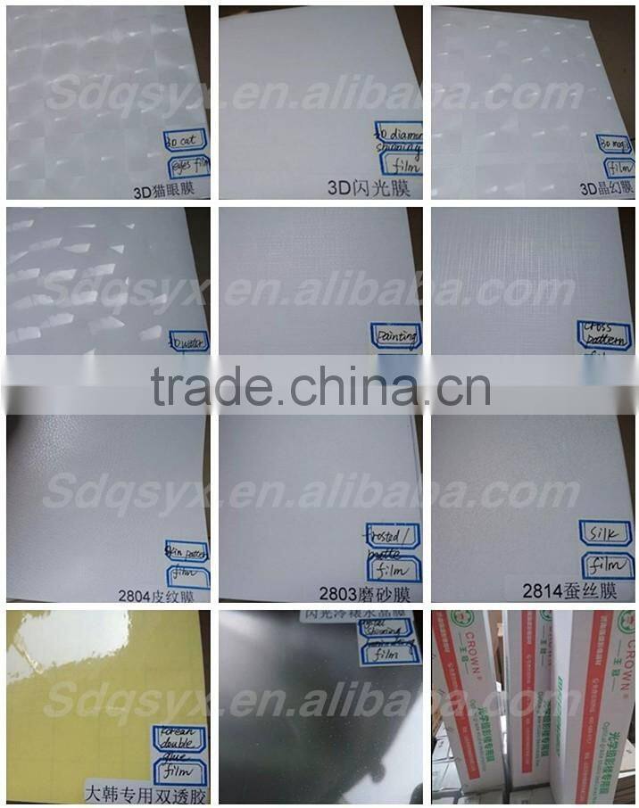 PET material crystal film for lamination photo album