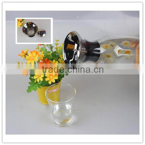 New Arrival Decorative High Borosilicate Mouth Blown Glass Kettle/Jug With Stainless Steel Lid