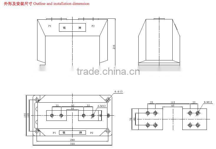 LZZBJ9-12 11kv 3 phase high voltage indoor current transformer