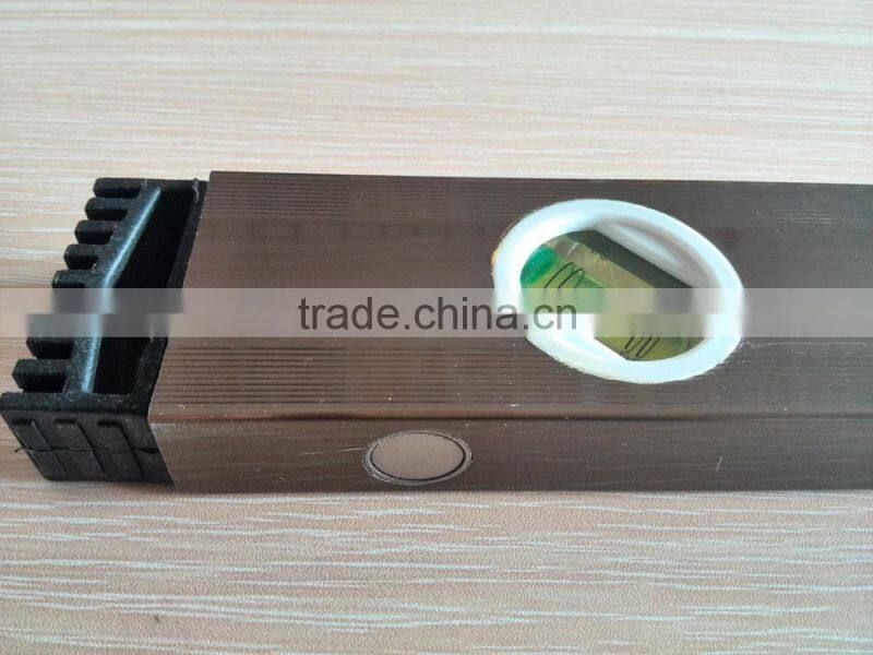 Aluminum Level With 3 Curved Center Bubble Glass Vials