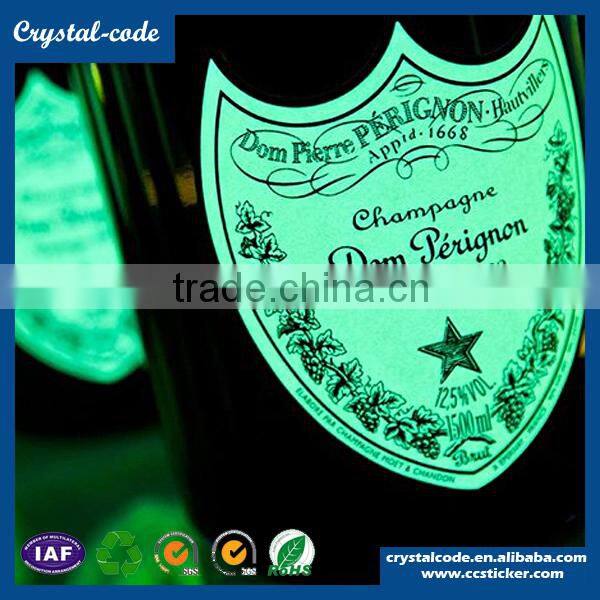 Film paper advertising glow in the dark sticker,hig hquality luminous label