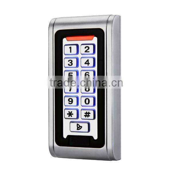 Waterproof IP68 Metal Access Control Keypad with RFID 13.56Mhz Reader