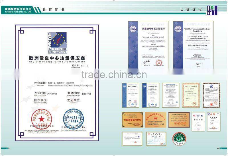 pvc profile foundation of door/window frame