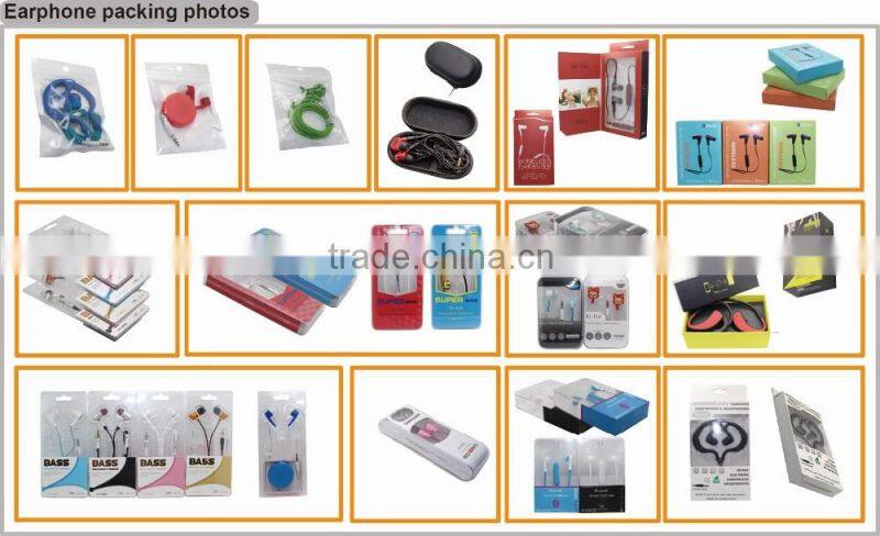 Free sample wood earphones in ear stereo with good sound earpiece