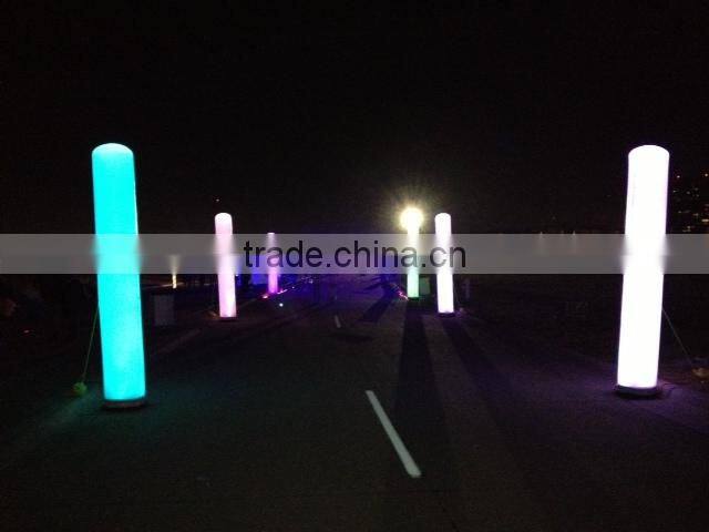 3M Height color changing LED night lighting inflatable advertising pillar