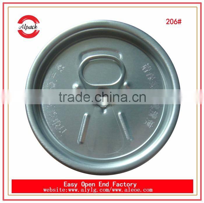 Aluminum can lid 206# easy open end for carbonated drink
