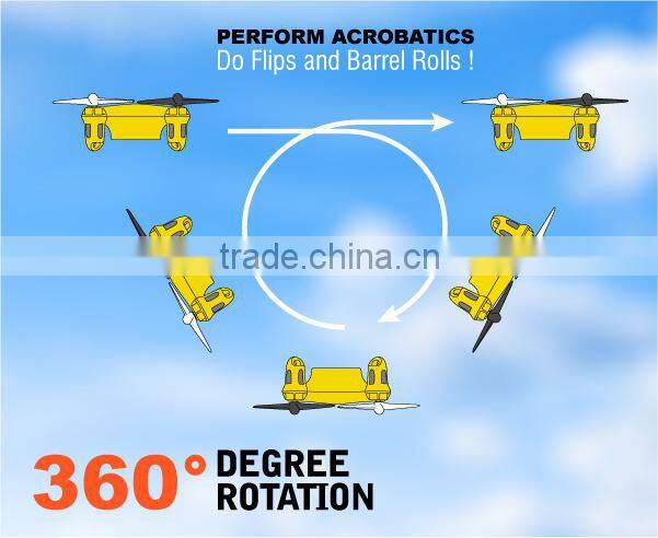 2015 2.4GHz 6 Axis Gyro 360 degree flip mini drone helicopter