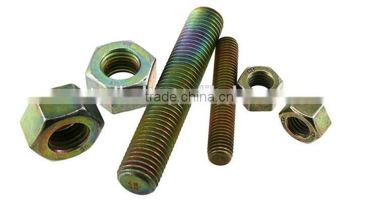 fastenal stud bolt b7 nut 2h zinc plated stud bolts