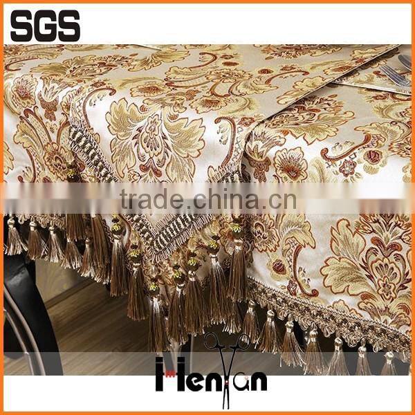wholesale custom sequin jacquard damask table runner