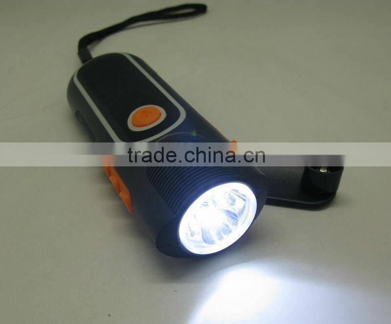 Emergency LED flashlights radio & emergency tool with Siren and Blink