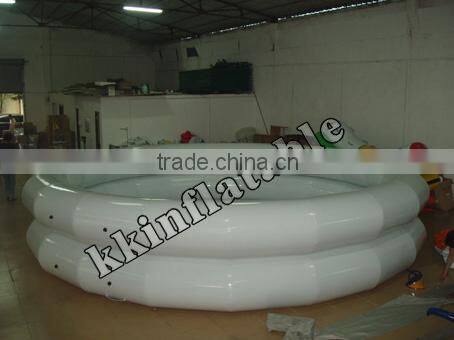 portable hard plastic swimming pools with water slide, inflatable adult swimming pool china KKSP-L002
