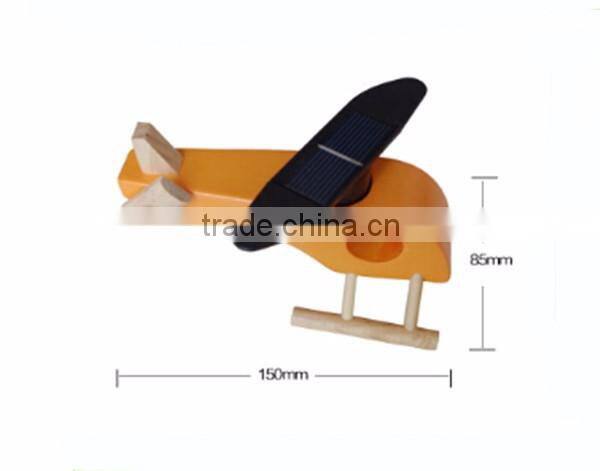 solar power china kids wood toy model airplane