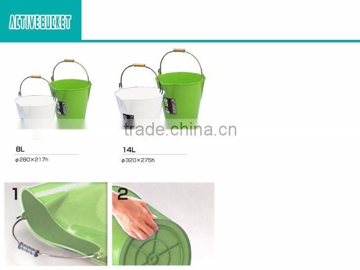 Popular and Reliable kitchen cleaning plastic bucket with handle for home & commercial use with various sizes